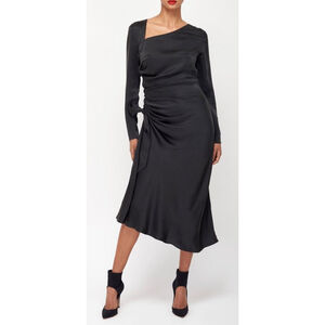 Women's Equipment Annalise Midi Asymmetry Silk Dress Size 10 NWT $550